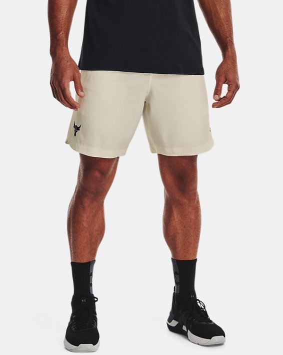 Men's Project Rock Woven Shorts, Brown, pdpMainDesktop image number 0
